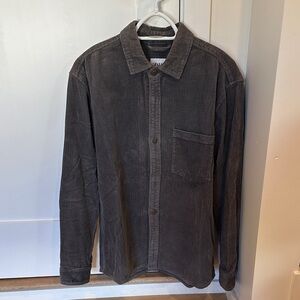 Zara Men's Charcoal Corduroy Shirt Jacket